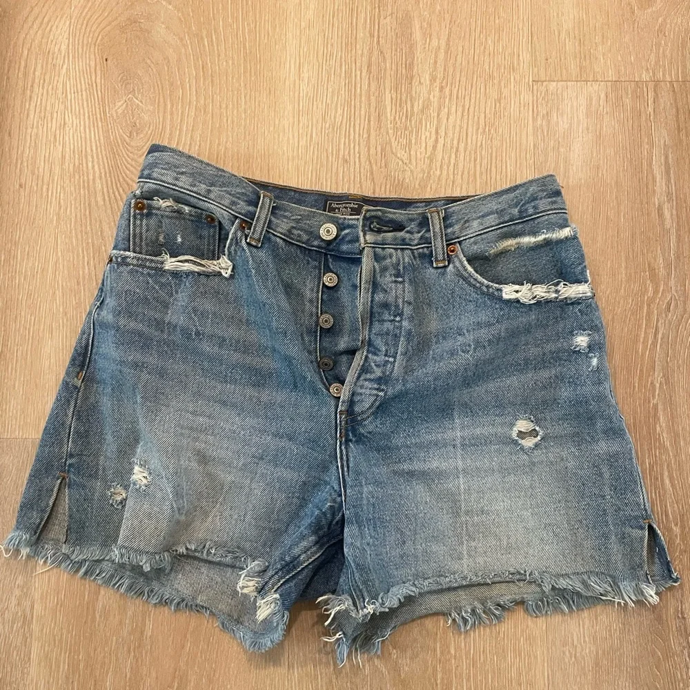 Abercrombie High-Rise Denim Shorts